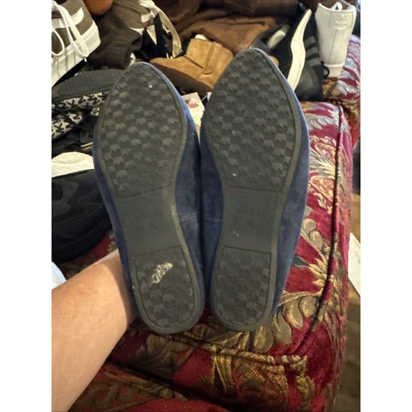 Birdies Size 7.5 The Starling Velvet Slip on Loafer Shoes in Blue - Picture 5 of 6